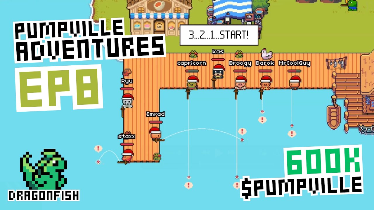 First to Catch a Mythic Fish Wins — 600k $PUMPVILLE Fishing Tournament | Pumpville Adventures EP8