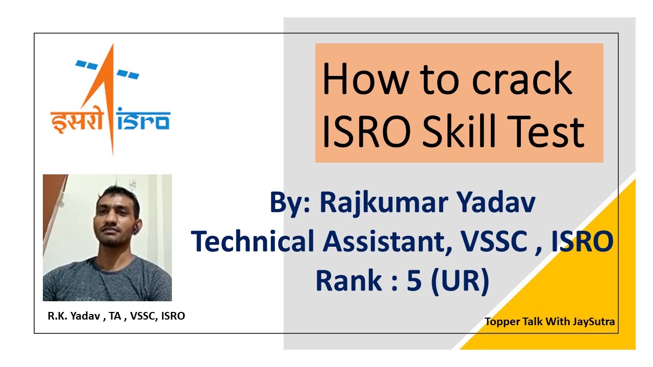 How to crack isro skill test | isro vssc skill test |secret tips | topper talk with jaysutra
