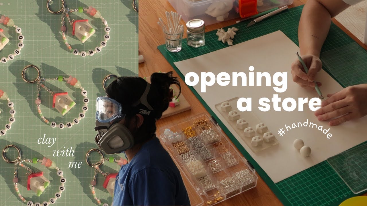 Crafting clay pieces for my shop | shop diaries 01 | 48h clay with me