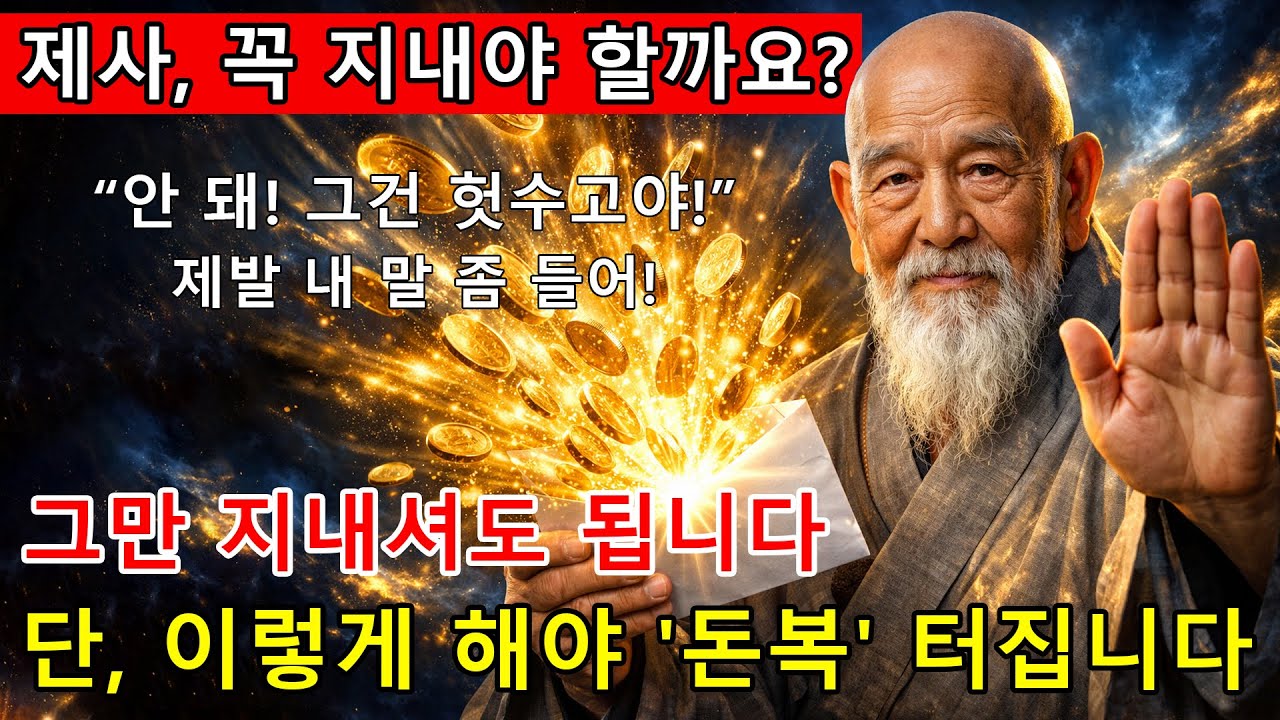 2026년 병오년 명절 차례와 제사를 그만 지내고 싶은 분들은 꼭 보세요! 지긋지긋한 불행은 사라지고 2026년 금전운이 벼락처럼 터집니다 - 하늘의 메시지