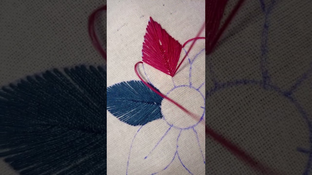 beautiful embroidery🪶🌻 #handbroidery #embroidery #trending #crochet #shorts #shortvideo #youtube
