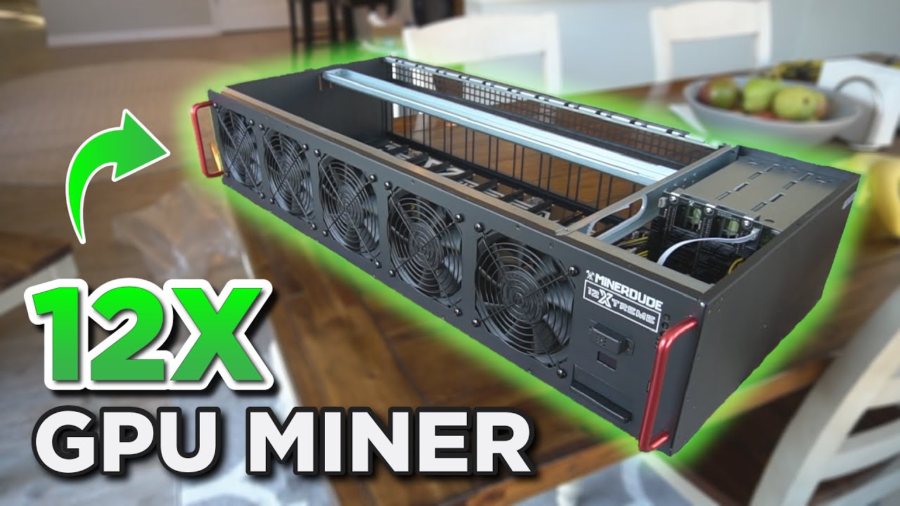 12x GPU Mining rig with a PCIE RISERLESS motherboard!