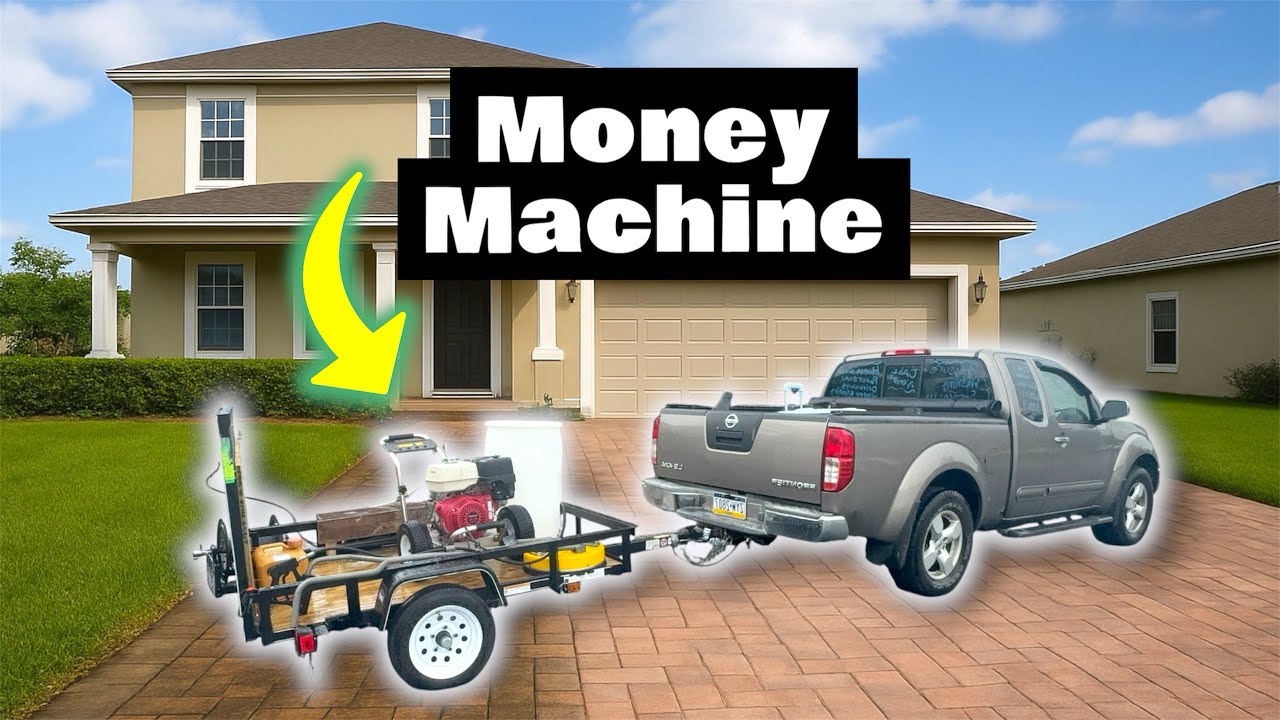 My First Trailer Setup For Pressure Washing! (Game Changer 💦)