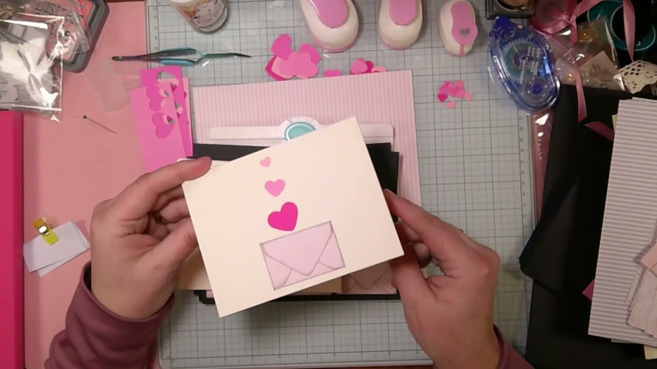 Envelope Heart Cards Tutorial with junk journal scraps | Make some Valentine's Day cards with me!