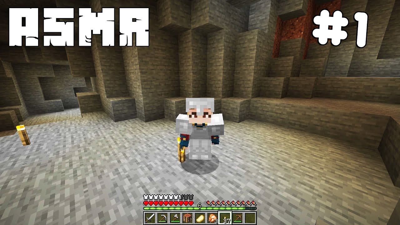ASMR Minecraft #1 - Full Iron Already! - ⌨️ Keyboard + Mouse Sounds