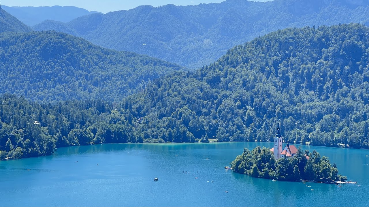 Dovolenka 2023/9 Jazero a hrad Bled, Slovinsko