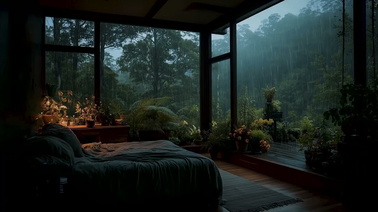 Deep Sleep Forest Rain Sounds 🌲| Gentle Rain for Stress Relief and Restful Sleep