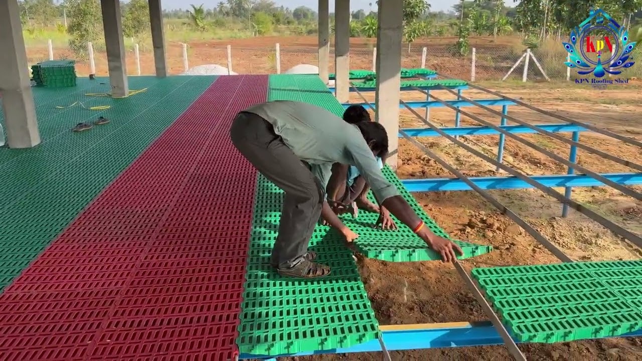 🐐🐑🐏Convert Goat Shed Tirupati 9788770786 Slatted Plastic flooring #agri #goat #sheep #farming