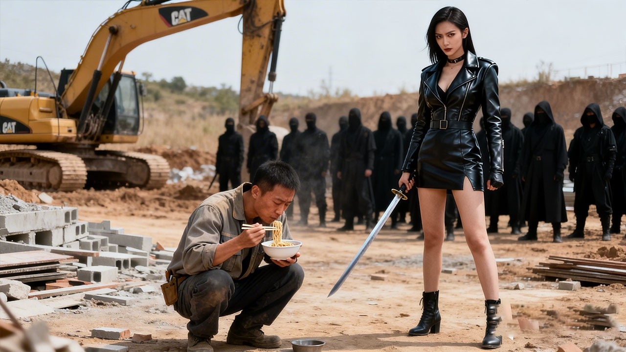 農民工中蹲在路邊吃飯，卻遭冥殺殿高手圍攻，怎料一雙筷子秒殺全場。