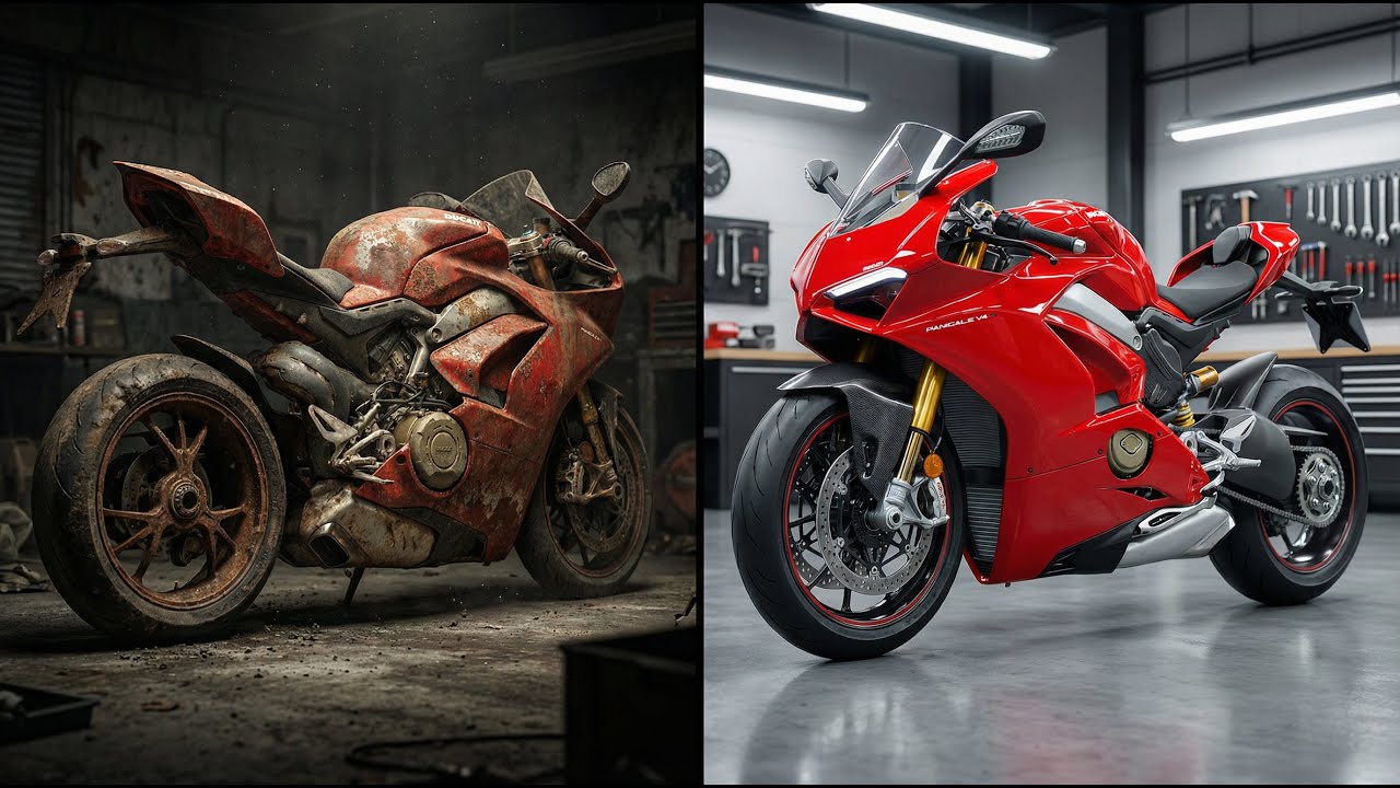 Asmr Restoration! Full Restoration of a Ducati Panigale V4S 2017 from Total Disrepair to Looking New