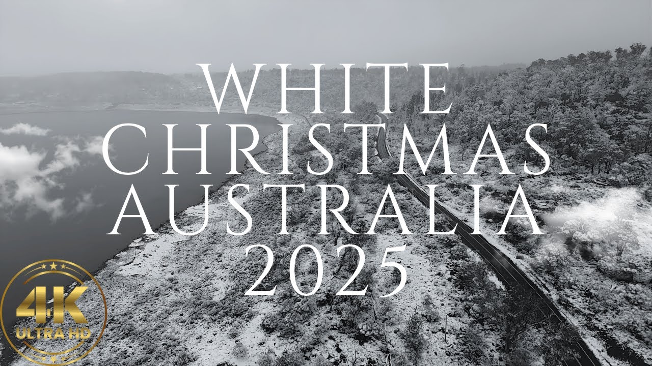 4K White Christmas 2025 in Tasmania, Australia &ndash; Summer Snow, Drone Footage (Miena, Tas)
