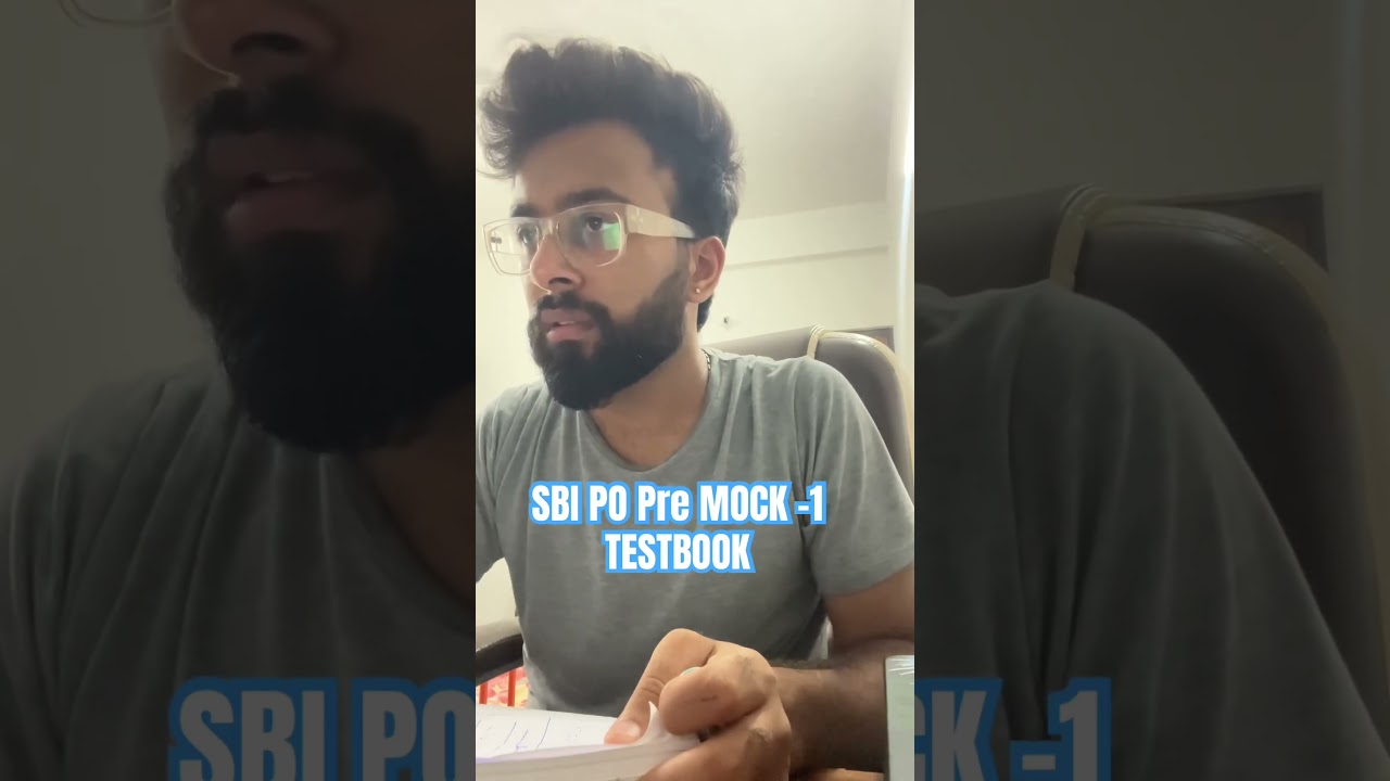 SBI PO PRELIMS MOCK-1 || TESTBOOK || #ibps #ibpspo #sbipo #sbi #sbiclerk