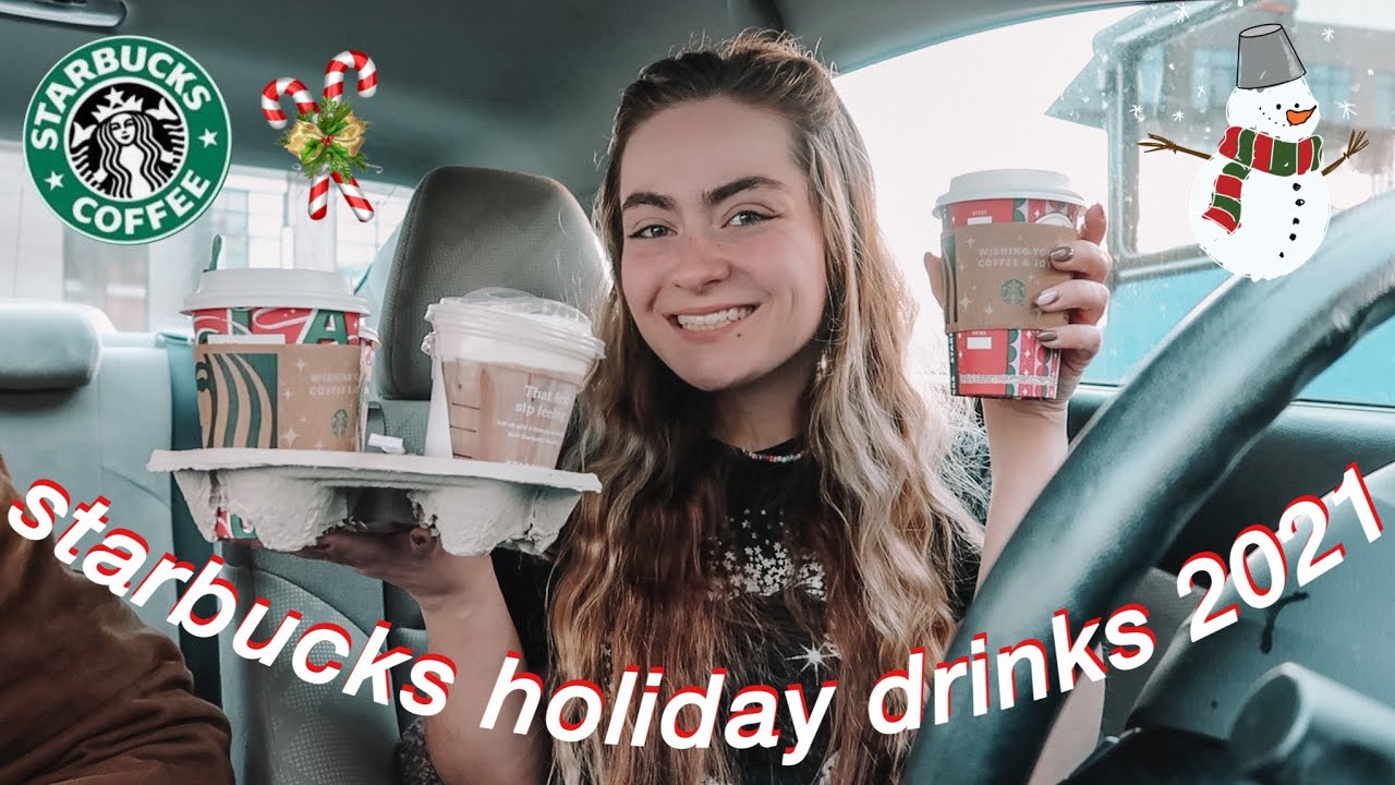 STARBUCKS NEW HOLIDAY DRINKS TASTE TEST 2021 | NEW SUGAR COOKIE ALMONDMILK LATTE
