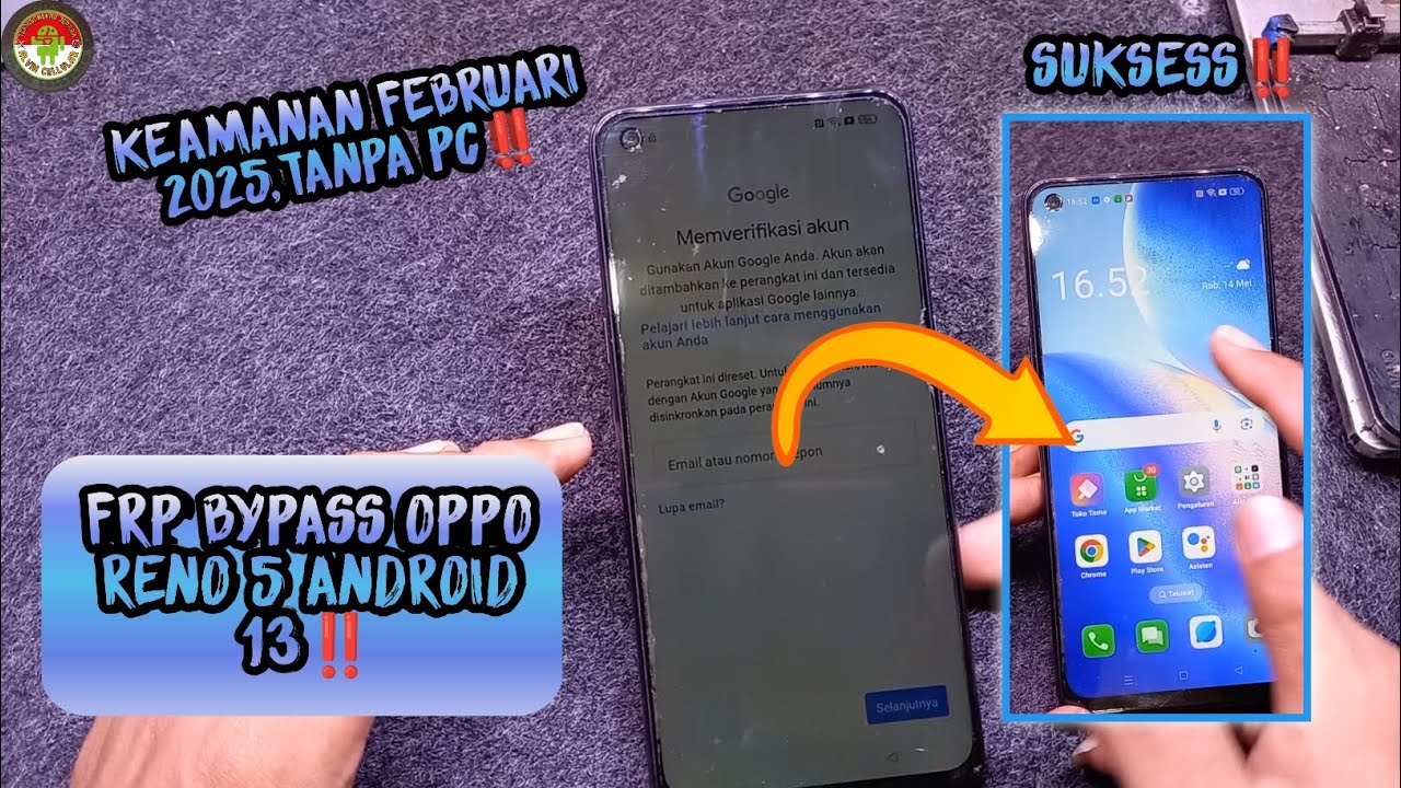 FRP BYPASS OPPO RENO 5 ANDROID 13 KEAMANAN FEBRUARI 2025,TANPA PC‼️