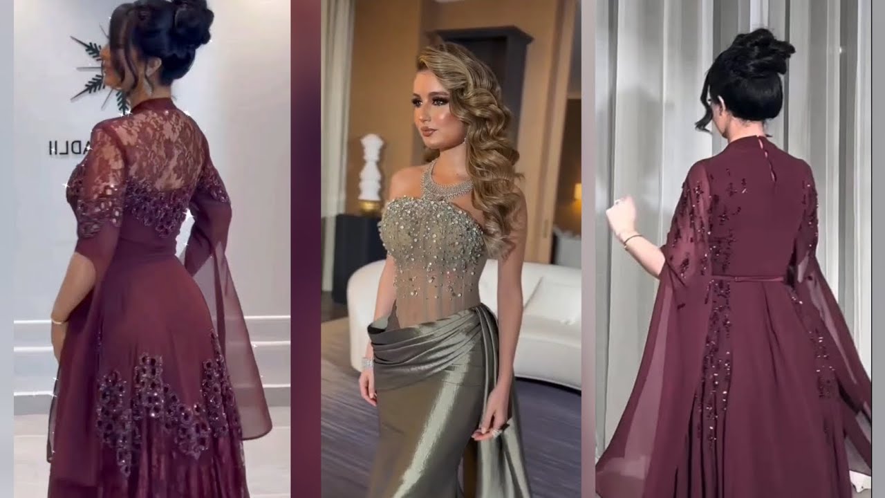 عرض _ازياء _نسائية #Evening Dresses 1️⃣9️⃣#السعودية #اكسبلور #dress #fashion #whatsapp 