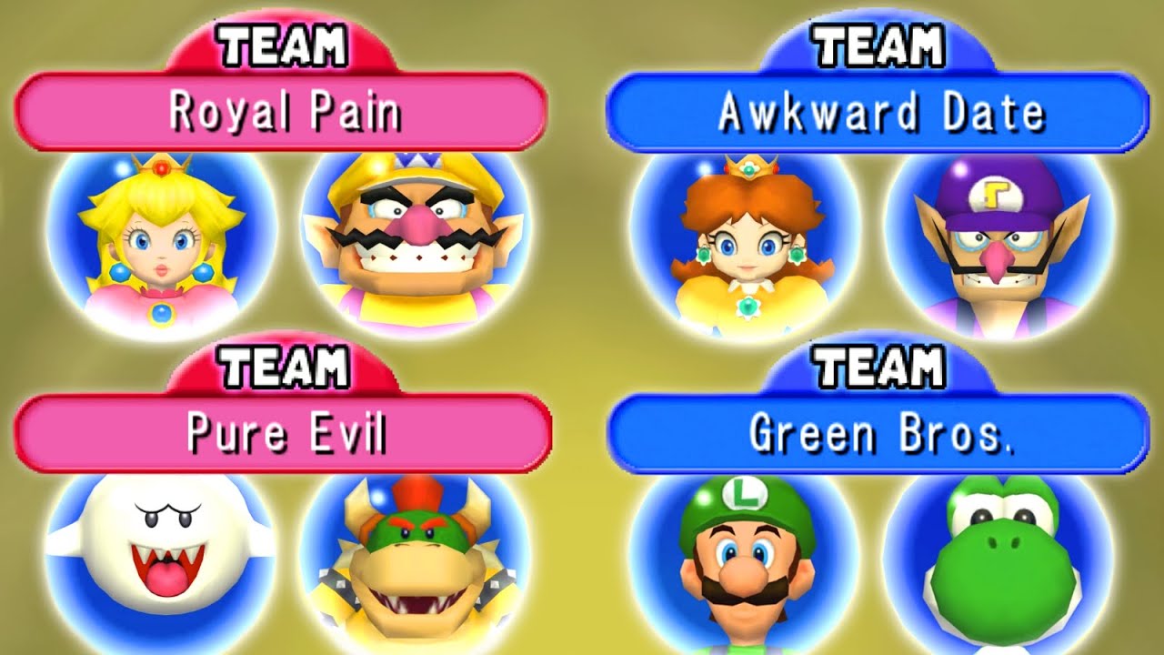 Mario Party 5 HD - All Character Team Names
