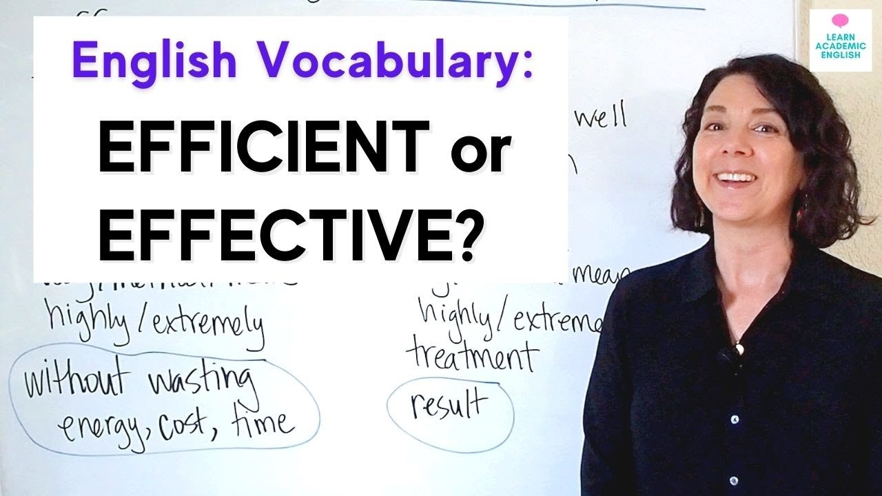 Effective & Efficient What's the Difference? English Vocabulary Lesson