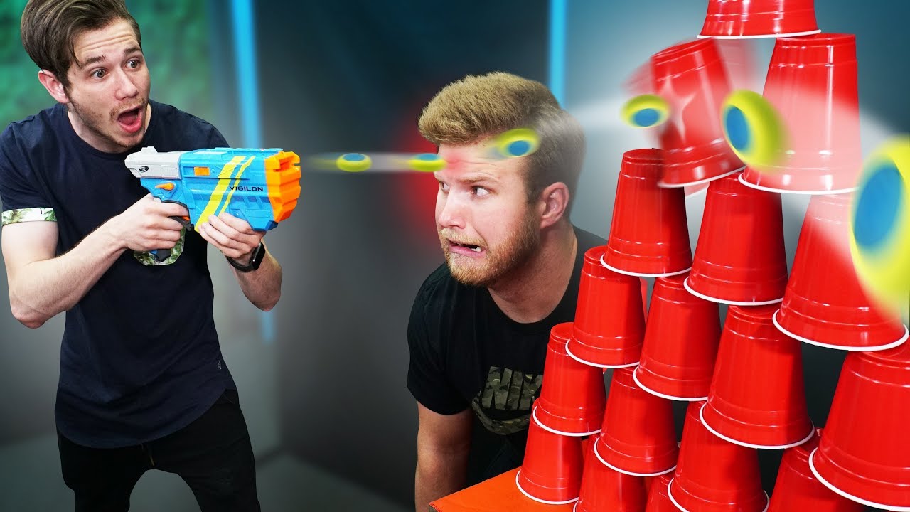 NERF Solo Cup Trickshot Challenge!
