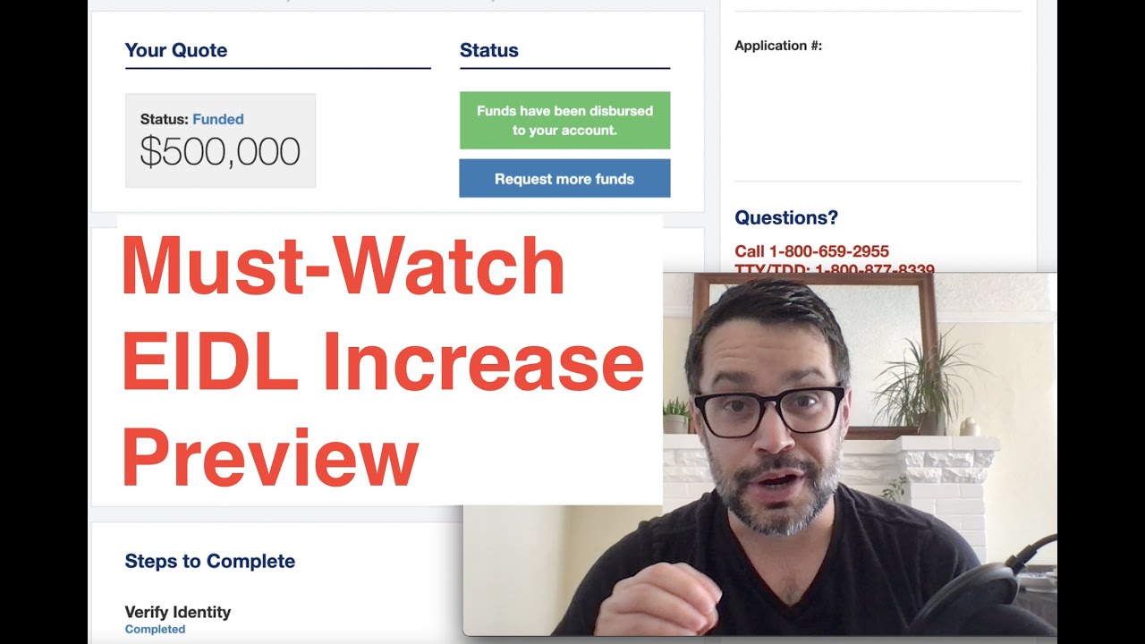 Must-Watch EIDL Increase Preview &mdash; $500,000 to $2 Million