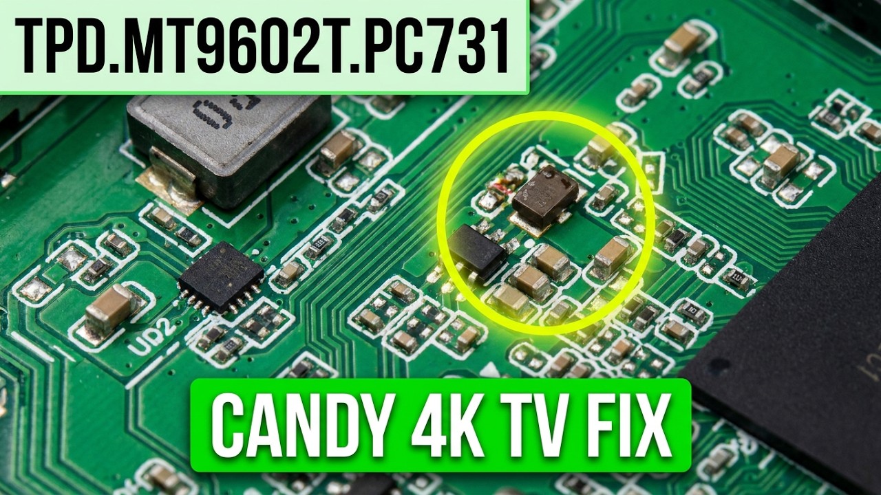 TPD.MT9602T.PC731 Motherboard Repair Candy 4K TV 1.5V Voltage Missing Solution