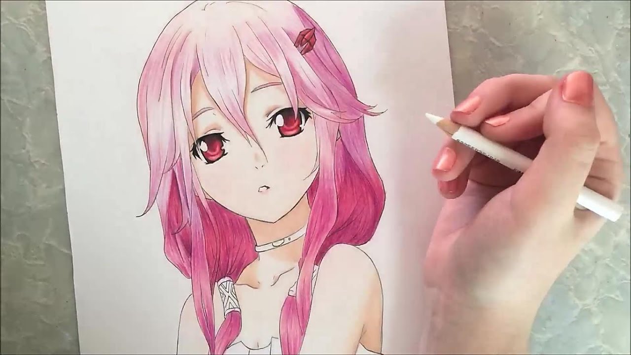 Inori Yuzuriha Speed Drawing (Guilty Crown)