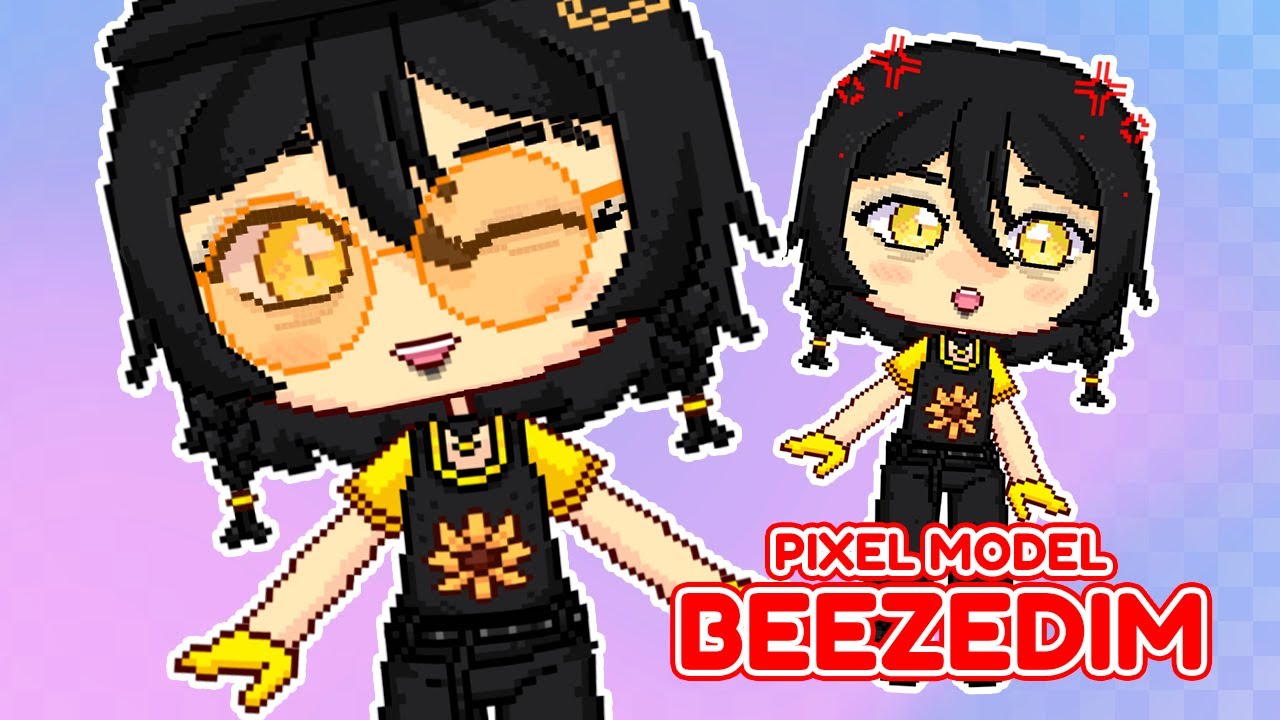 『live2d commission』Pixel Art Model Showcase: Beezedim