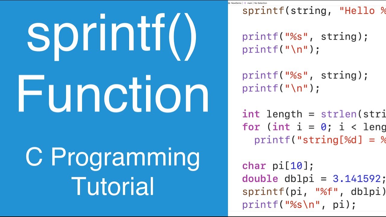Функция sprintf() | Учебник по программированию на C