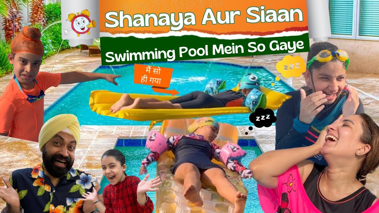 Shanaya Aur Siaan Swimming Pool Mein So Gaye | RS 1313 VLOGS | Ramneek Singh 1313