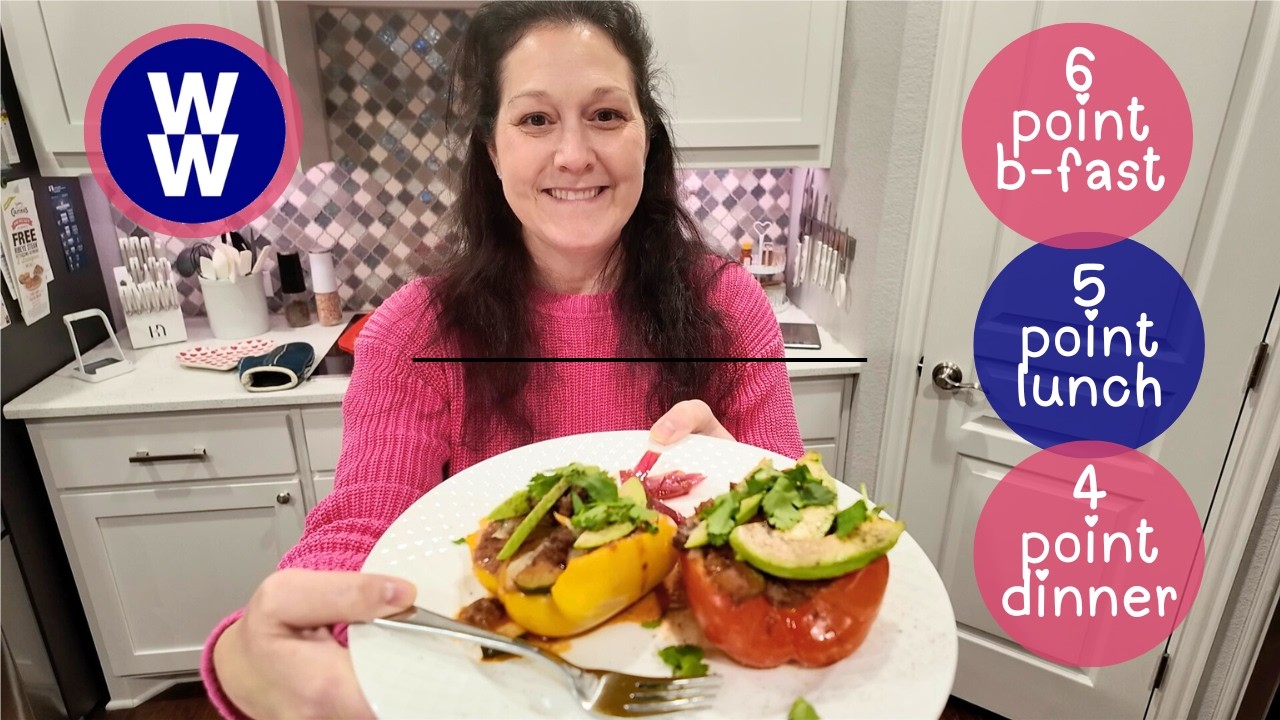 WW What I Eat in a Day | Easy Low-Point Meals + Stuffed Peppers