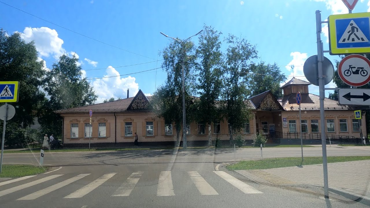 Едем через город Енисейск Красноярский край июль 2024г.