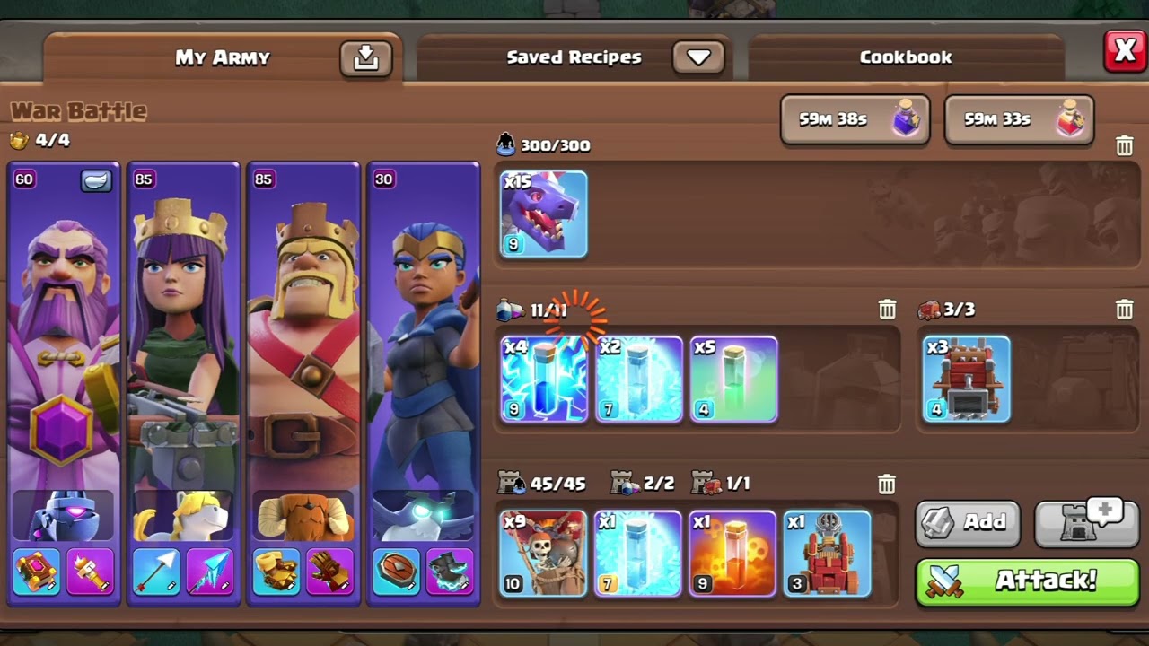 Every attack I did on CWL that ended on 9th