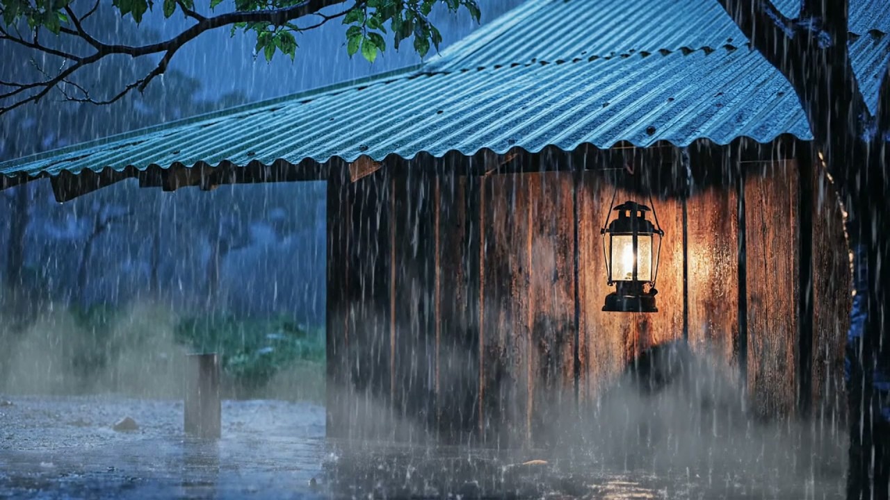 No Ads Rain Sounds for Sleeping – Tin Roof Downpour for Long, Uninterrupted Sleep