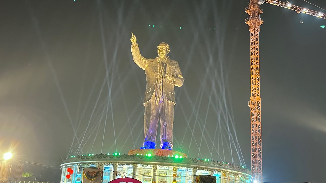 125 feet dr Ambedkar statue in Hyderabad tank bund #hyderabad #ambedkar#tankbund babasaheb ambedkar