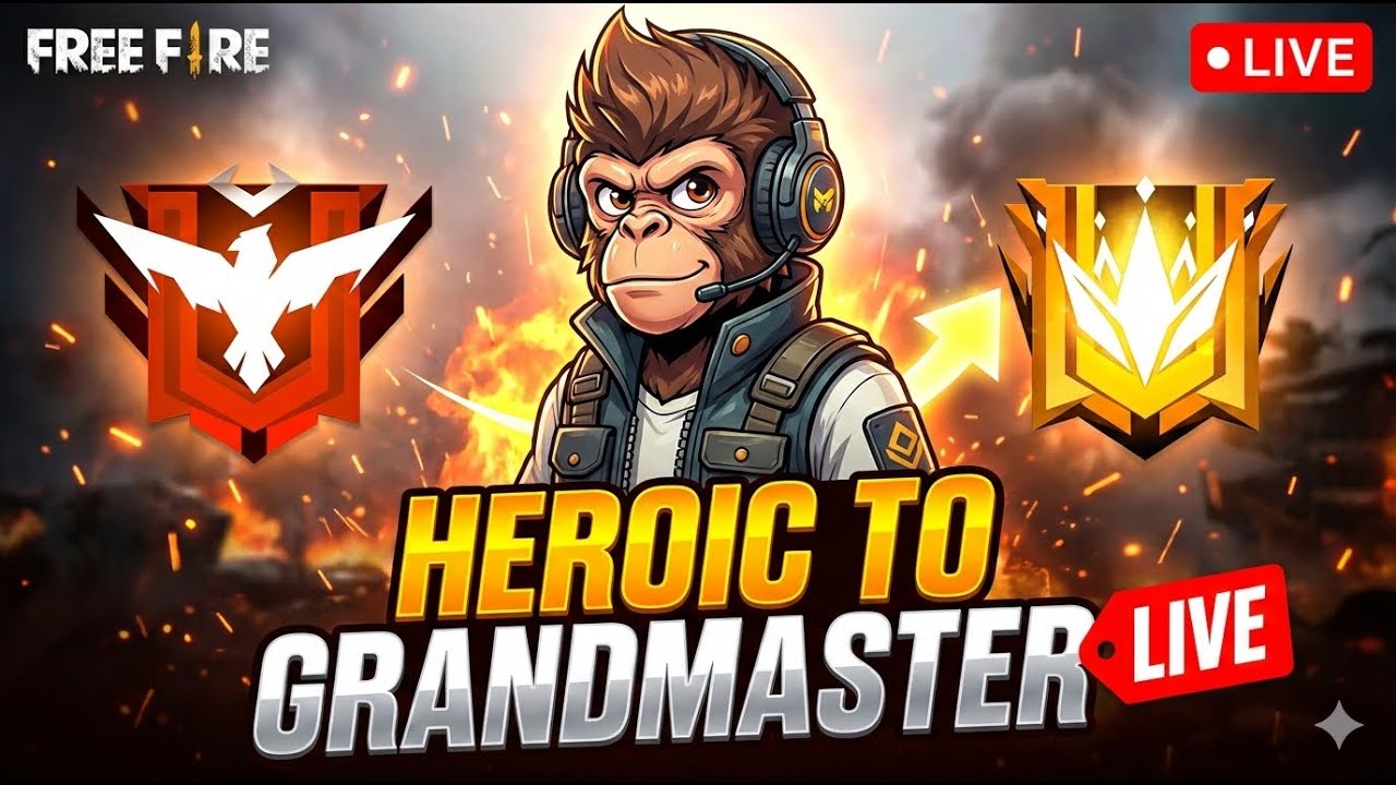 FREE FIRE RANK HEROIC TO GRAND MASTER