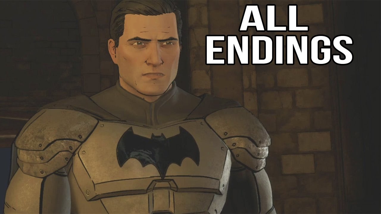 Batman Telltale Episode 5 ALL ENDINGS - Reveal Face / Attend as Batman