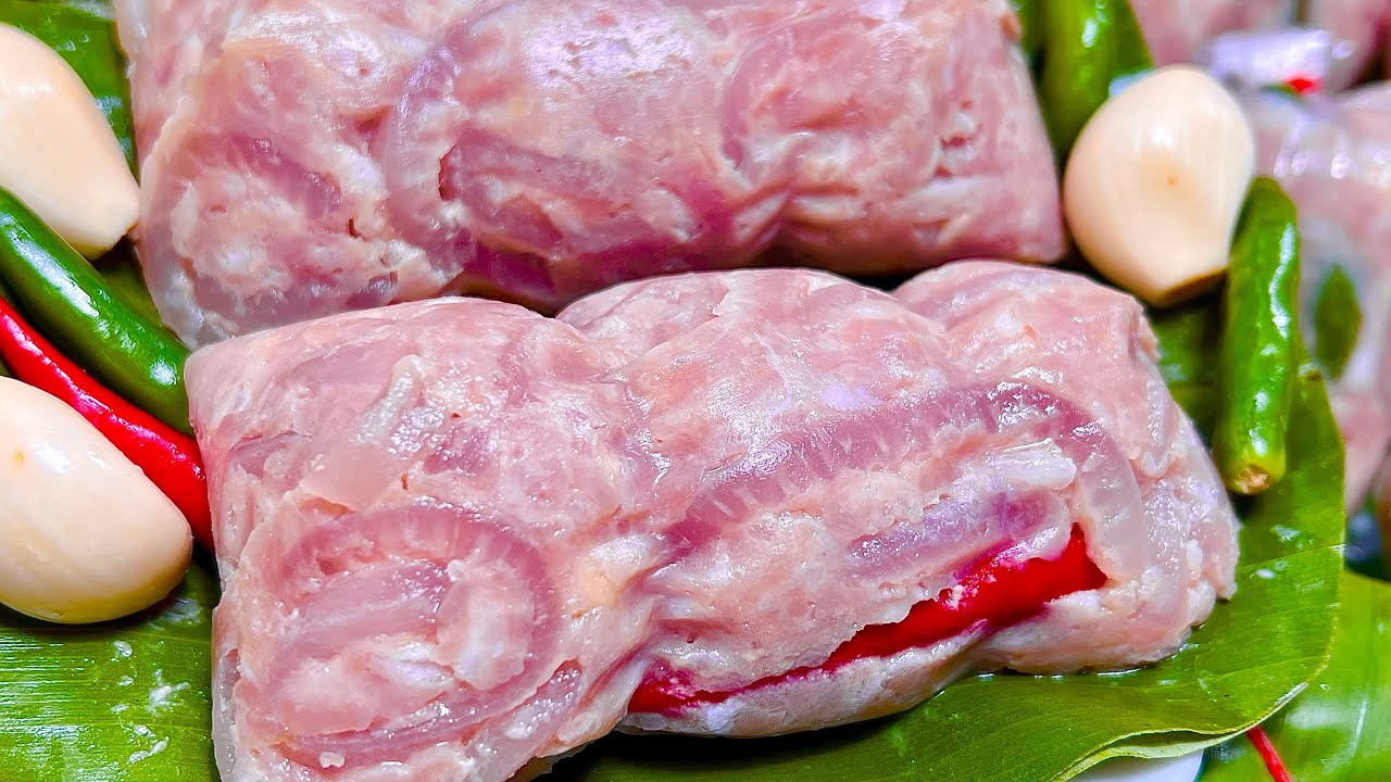 แหนมหมูห่อใบตองแหนมตุ้ม ทำแบบนี้เปรี้ยวดีไม่มีเน่า!! วิธีห่อง่ายสวยๆ
