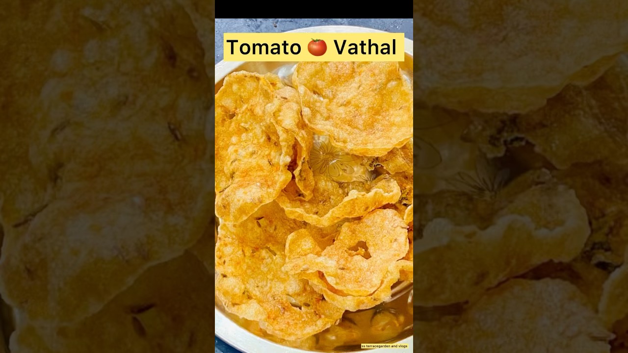 Summer Special Tomato 🍅 Vathal Recipe || #tasty #crispy #vathal #recipe #reels #trending #cooking