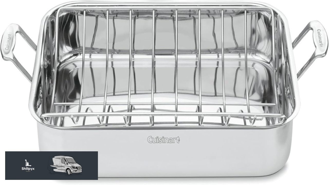 Cuisinart 16 Inch Roaster Chef's Classic Rectangular Roaster with Rack Stainless Steel