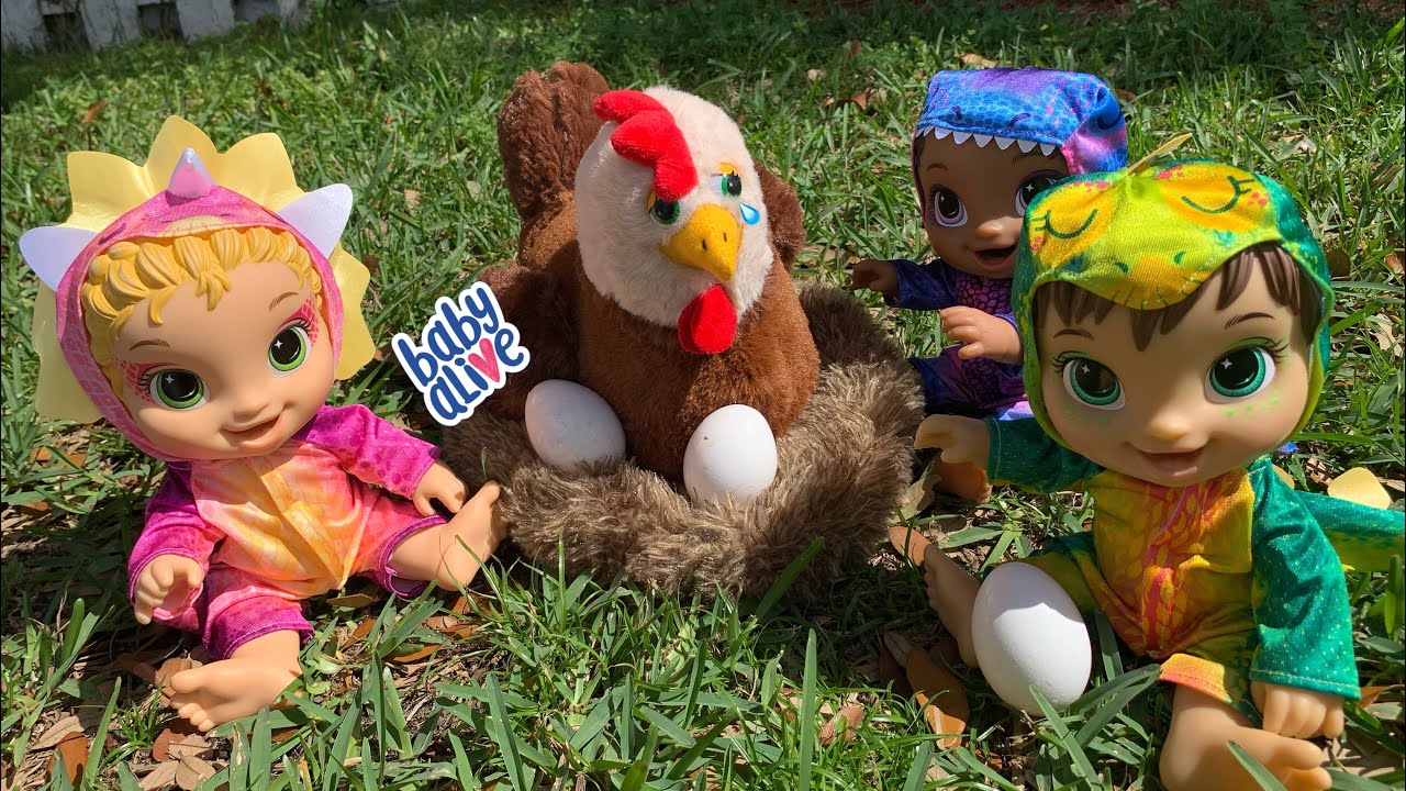 BABY ALIVE Dino cuties Help Mama chicken find her eggs!