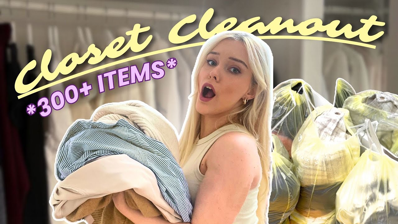 HUGE CLOSET CLEANOUT 👠 | donating 150+ items & organizing