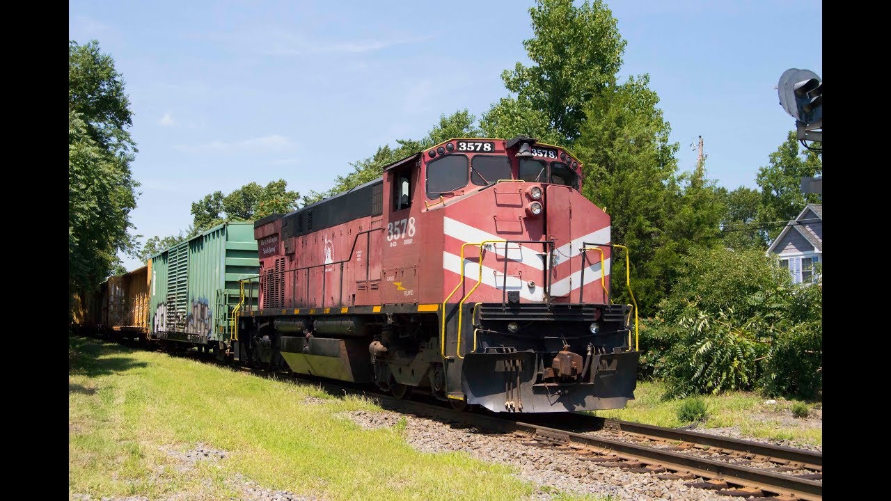 Full HD 60FPS: Railfanning in South Jersey with SRNJ, NJT Geeps, a CSX Local, and River Line 8/8/18