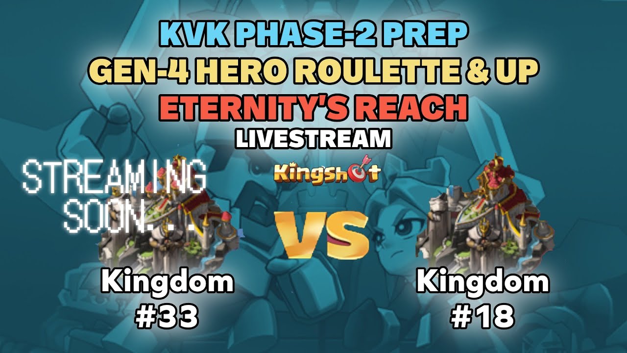 🔴 Kingshot LIVE! | KVK SVS Phase-2 Hero Gen-5 Roullete, Basic Up Live Q&A! #Kingshot