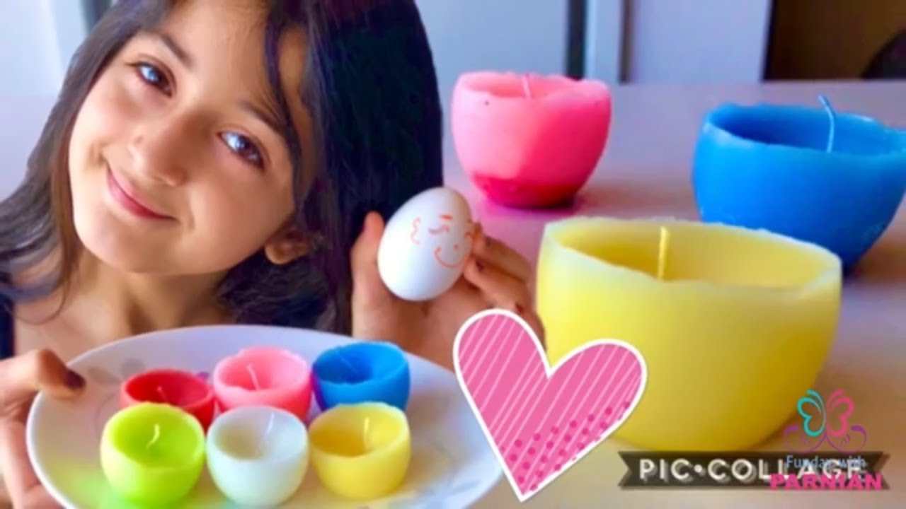 How to make egg candles at home using only old candles and crayons!