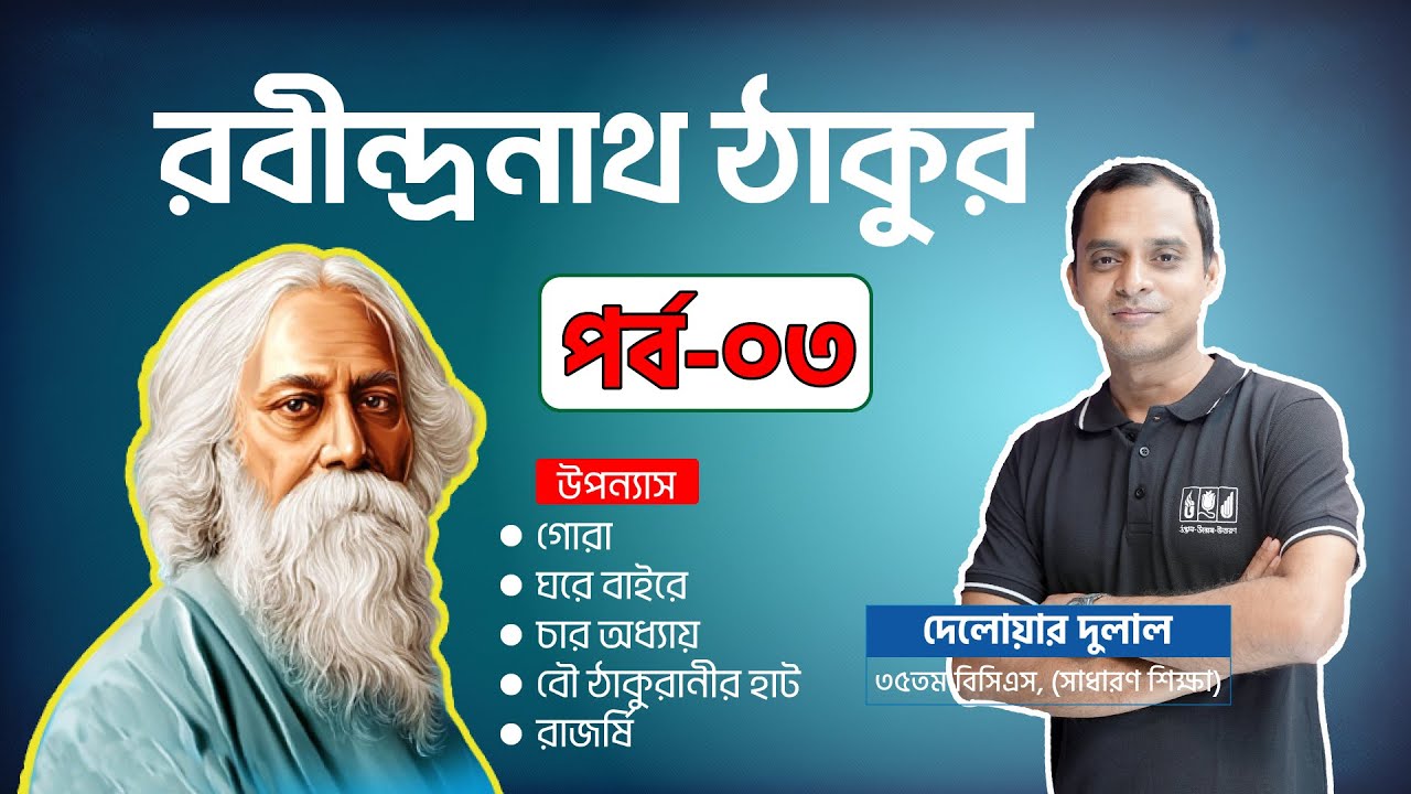 Rabindranath | রবীন্দ্রনাথ ঠাকুরের উপন্যাস |গোরা |ঘরে বাইরে |চার অধ্যায় | বৌ ঠাকুরানীর হাট | রাজর্ষি