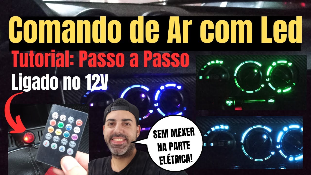 COMO MUDAR A ILUMINAÇÃO DO COMANDO DE AR DO CELTA 2000 ATÉ 2015 COM LED COLORIDO