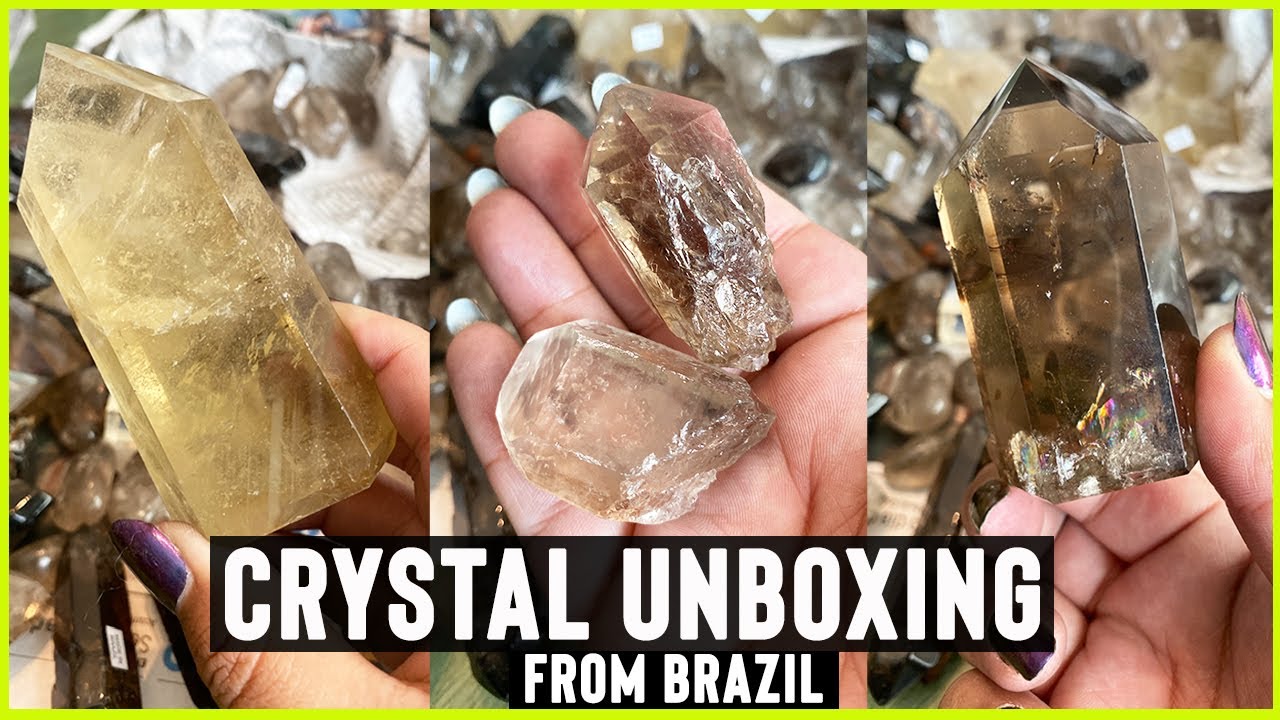*NEW* CRYSTAL UNBOXING FROM BRAZIL | NATURAL CITRINE, SMOKEY QUARTZ, SMOKEY LEMURIANS |