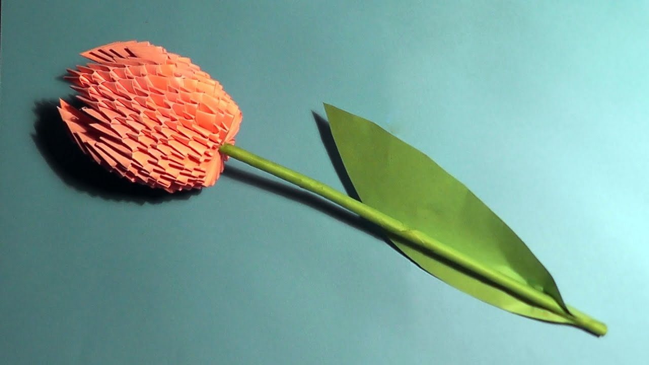 Модульное оригами тюльпан (схема сборки, пошаговая инструкция)