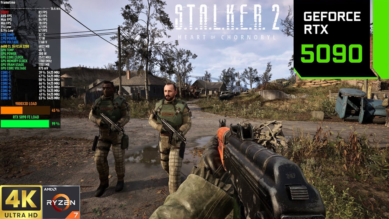 S.T.A.L.K.E.R. 2 - Epic Settings 4K DLSS | RTX 5090 | 9800X3D