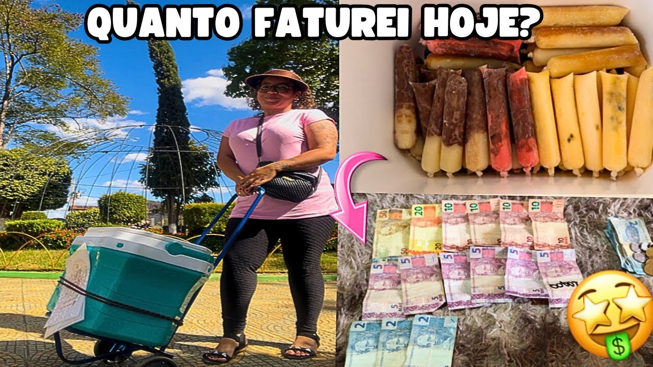 QUANTO CONSEGUI VENDER EM UM DIA NA RUA? 🤑GELADINHO GOURMET!!!