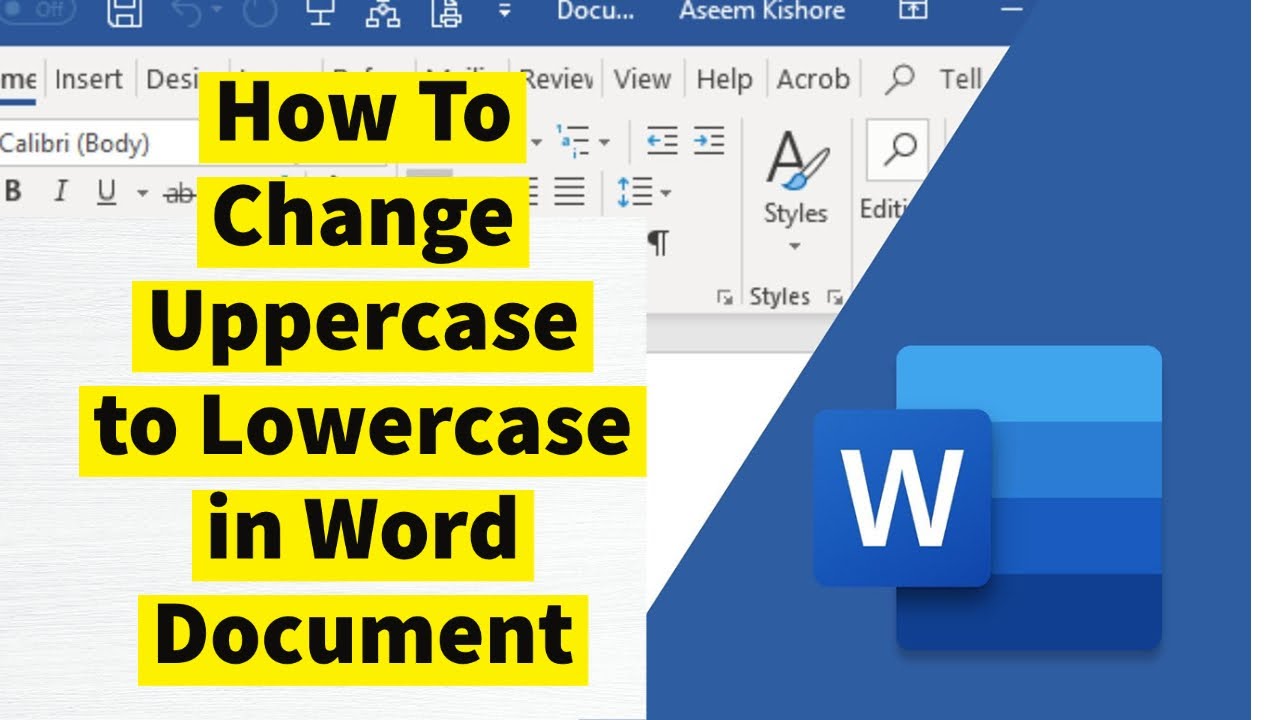 How to Change Uppercase to Lowercase in Word (2022)